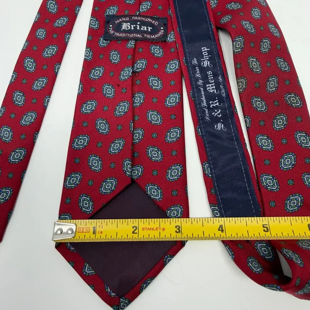 Vintage S&R Men’s Shop Brian Fox Red Geometric Tie